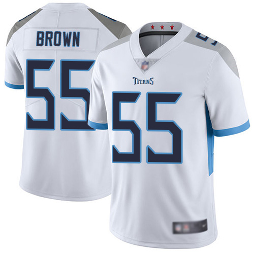 Tennessee Titans Limited White Men Jayon Brown Road Jersey NFL Football #55 Vapor Untouchable->tennessee titans->NFL Jersey